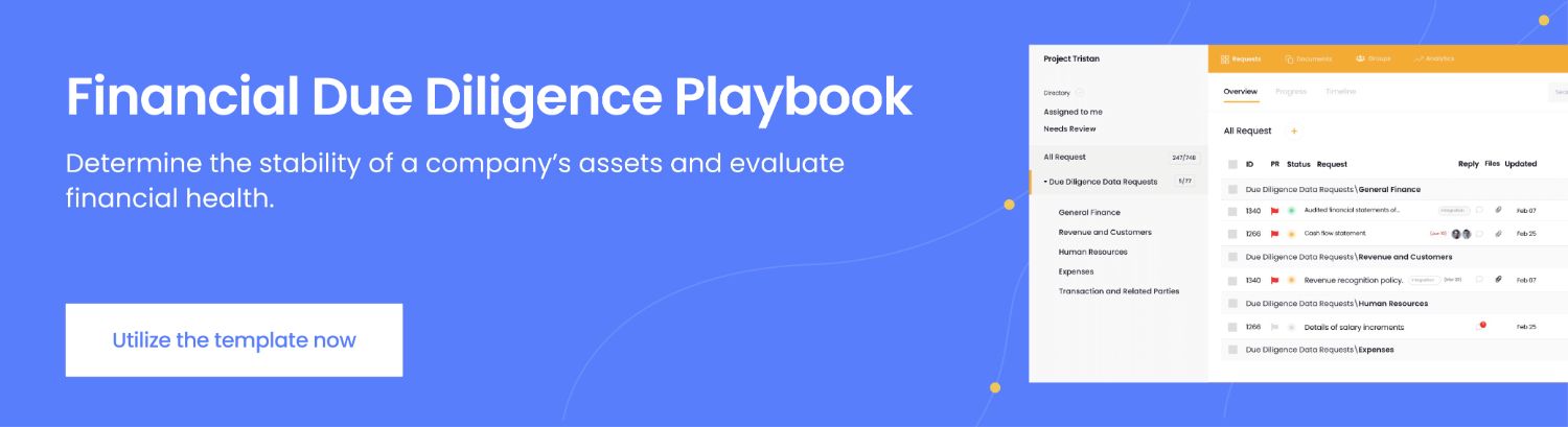 financial due diligence playbook