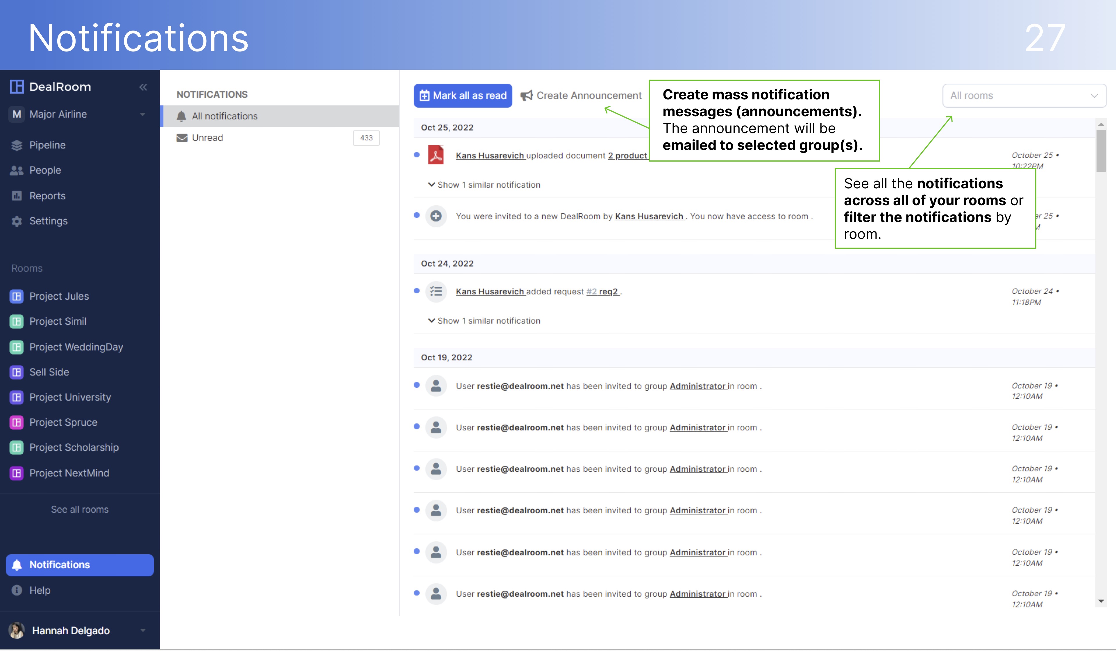 DealRoom Notifications