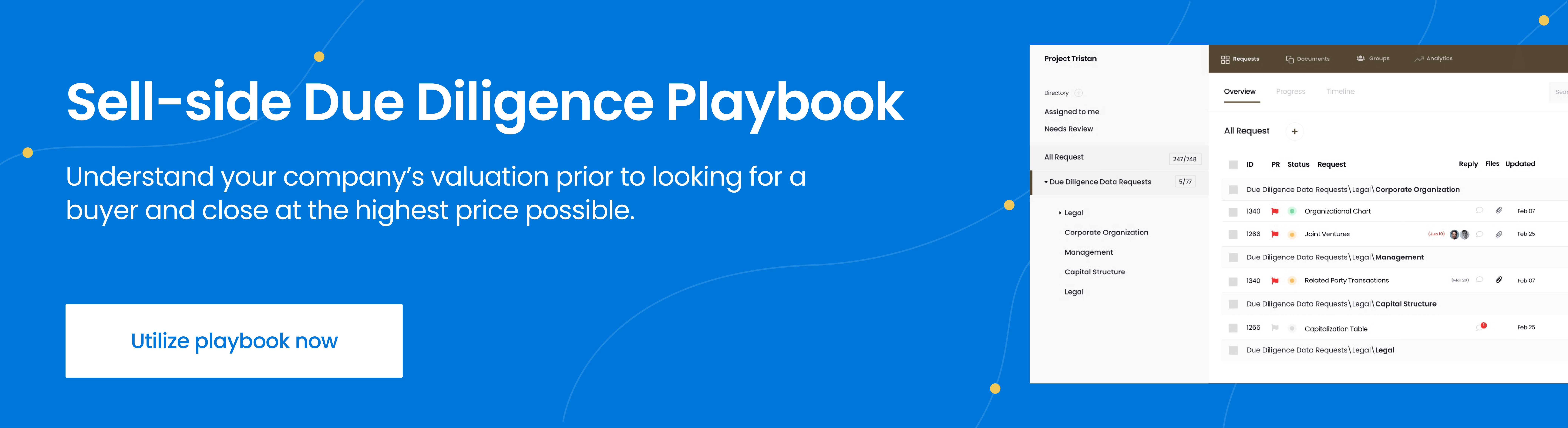 sell-side due diligence playbook