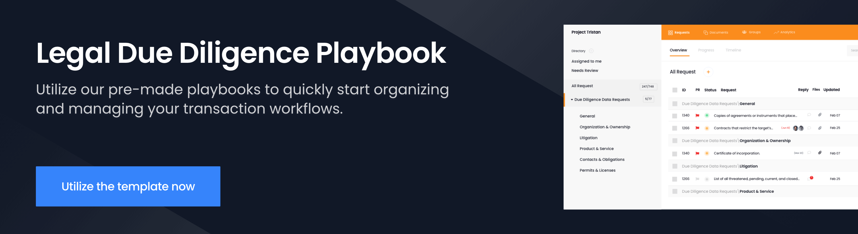 legal due diligence playbook